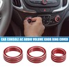 X AUTOHAUX Car Console AC Audio Volume Knob Ring Cover
