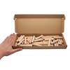 SKIR'CO (50 pcs) Wooden Dowels 12 x 60 mm, Grooved