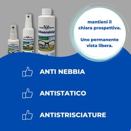 PANDACLEANER® - detergente per vetri, senza alcool, anti-appannamento, anti-alone, également parécran, Moniteur, Visières e molto altro, formato: flacone di ricarica da 250 ml