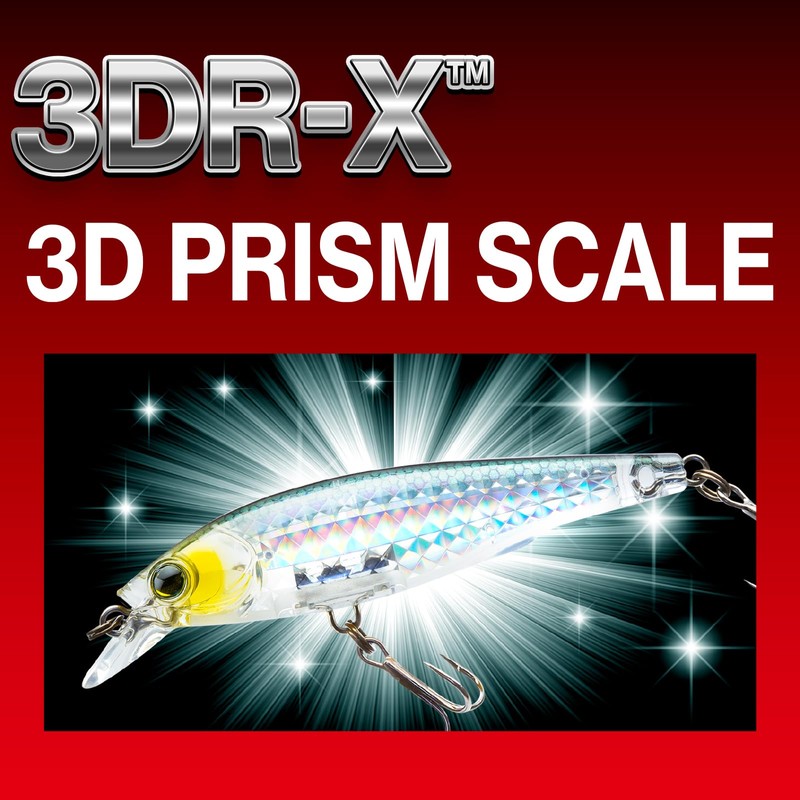 YO-ZURI 3DR-X Jerkbait (SP) 80mm Matte Ghost Pearl Chart Back