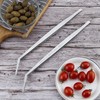 MSY BIGSUNNY Stainless Steel Kitchen Precision Tweezers Tongs with Curved