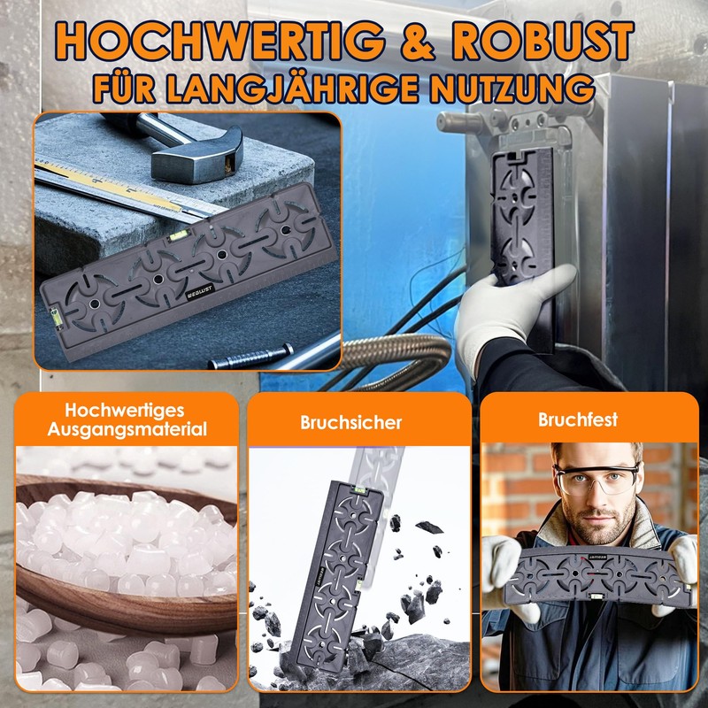 WEGLUST Drilling Template with Spirit Level and Ruler - Multifunctional