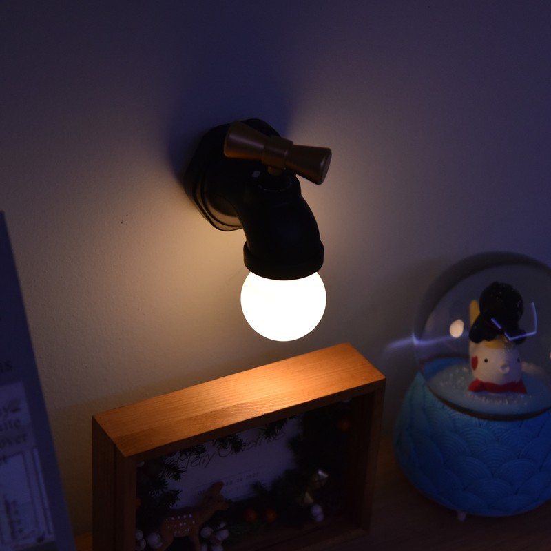 Creative LED Faucet Night Light USB Charging Voice Controlled Induction