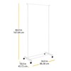 Whitmor Rolling Garment Rack White, STORAGE