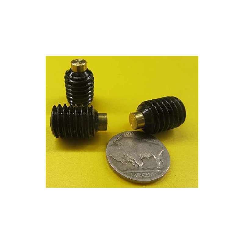 Black Oxide Steel Brass Tip Set Screw 1/2-13 x .625"