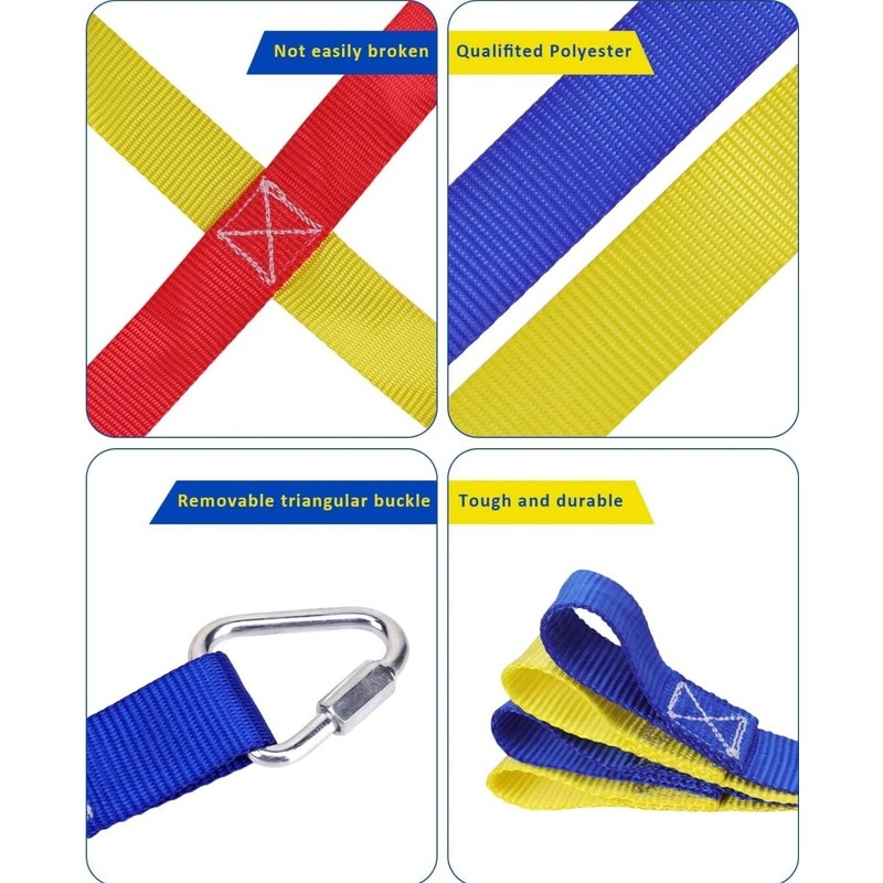 Rainbow Craft Ninja Warrior Hanging Climbing Obstacle Course Set