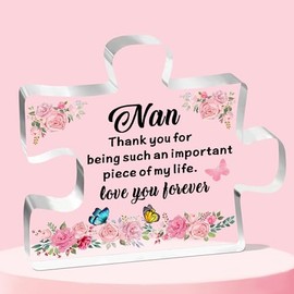 JETTOP Nan Gifts-Gifts for Nan Birthday Christmas Mothers Day Great Best Nan Gifts Acrylic Plaque Piece