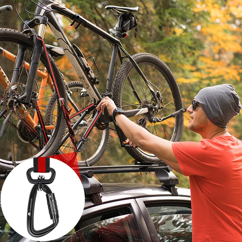 PANDENGZHE Locking Carabiner Clip 2.5" with Swivel Ring for Securing