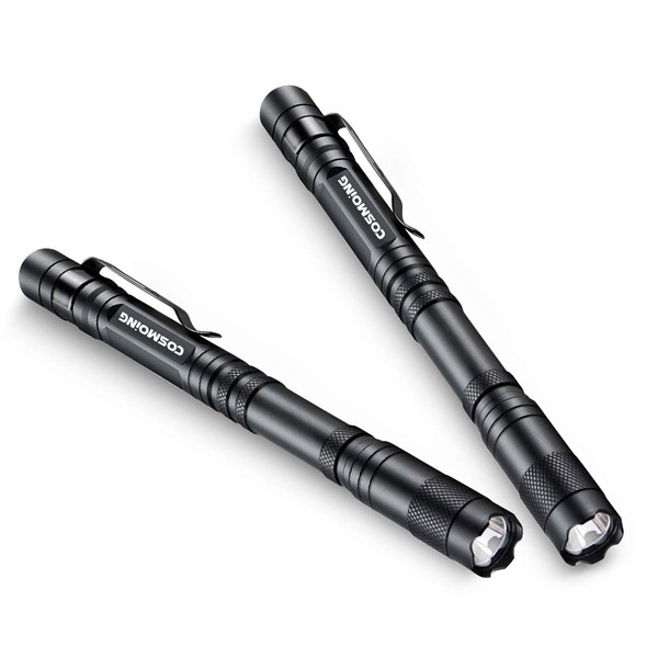 Pen Flashlight, COSMOING 3 Modes Small Pen Light Flashlight, Super