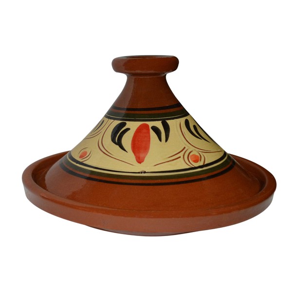 Moroccan Cooking Tagine Handmade Lead Free Safe Glazed Medium 10 inches Across Traditional