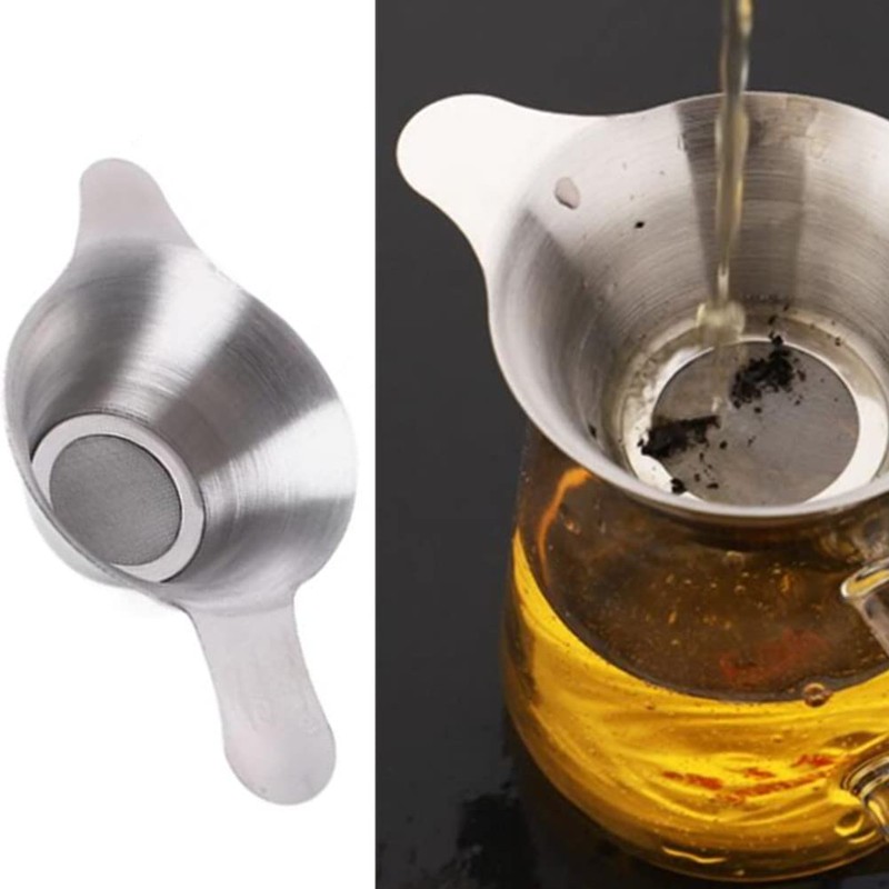 2 Pack Stainless Steel Tea Strainer Tea Funnel, Mini Fine