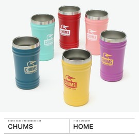 CHUMS CHUMS Camper Wave Tumbler Camper Wave Tumbler, Men's, Women's, Unisex, Casual, Outdoor, Stainless Steel Tumbler, Cup, Wide Mouth Type, Tableware, Kitchen Utensils CH62-2126