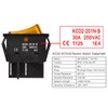 Heschen High Current Rocker Switch, 30A 250VAC, ON-OFF 2 Positions,