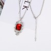 Lureme Fashion Luxury Ruby Cutout Pendant Alloy Necklace (01003818)