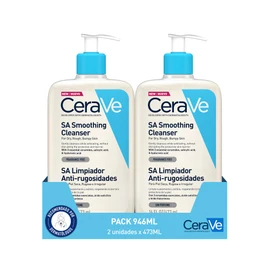 CeraVe, SA Roughness Cleansing Gel 2 x 236 ml for Dry, Rough and Irregular Skin, Gently Cleanses and Exfoliates Enriched with Essential Ceramides, Salicylic Acid and Hyaluronic Acid