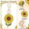 Neptniopllab Sunflower Keychain Diamond Sunflower Bag Charm Key Chain Ring