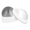 MOUYAT 40 PCS 2oz Heart Shaped Metal Tins with Clear
