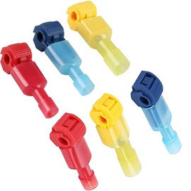 60 Pcs T-Tap Wire Connectors, Quick Splice Wire Terminals, T-Tap Self-Stripping with Nylon Fully Insulated Male Quick Disconnects Kit, (30 Pairs）