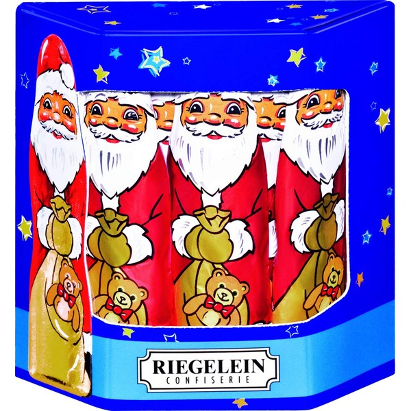 Riegelein Solid Santa's in Gift Box - 10 Pieces