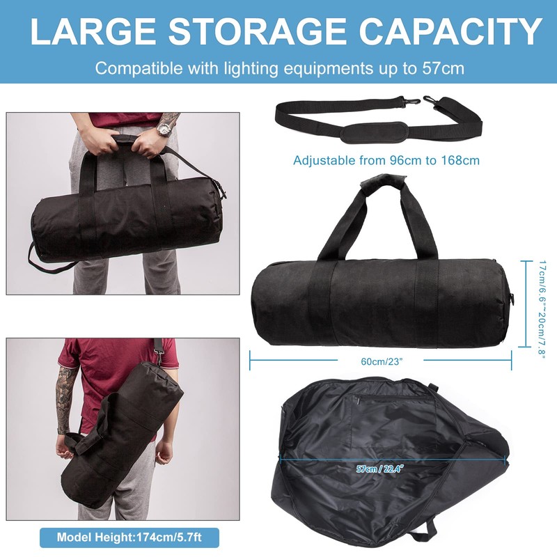 BOLLUMA Tripod Carry Bag 23.6in Foam Padded, 60cm x 20cm,