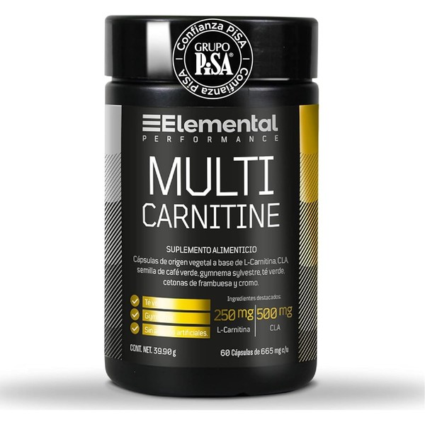 Multi L-Carnitina CLA, 1330mg, Hecho por PiSA,Cetonas de Frambuesa, CLA