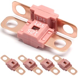 Opfiue 6 PCS AMI/Midi Fuse,125 Amp High Current, Bolt-on,Fuse for Cars Trucks Construction Vehicles Caravans Agricultural Machinery Passenger Cars Electrocar Golf Cart Motorhome