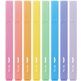 Mr. Pen- Aesthetic Highlighters, 8 pcs, Chisel Tip, Assorted Colors, Cute Highlighters Assorted Colors, Bible Highlighters and Pens No Bleed, No Bleed Highlighters for Bible Pages No Bleed