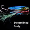 5pcs 30g Colorful Blade Shape Fishing Lures Metal Double Hook
