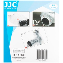 JJC Rain Protection Cover for Camera and Lens (Pack of 2) - Clear