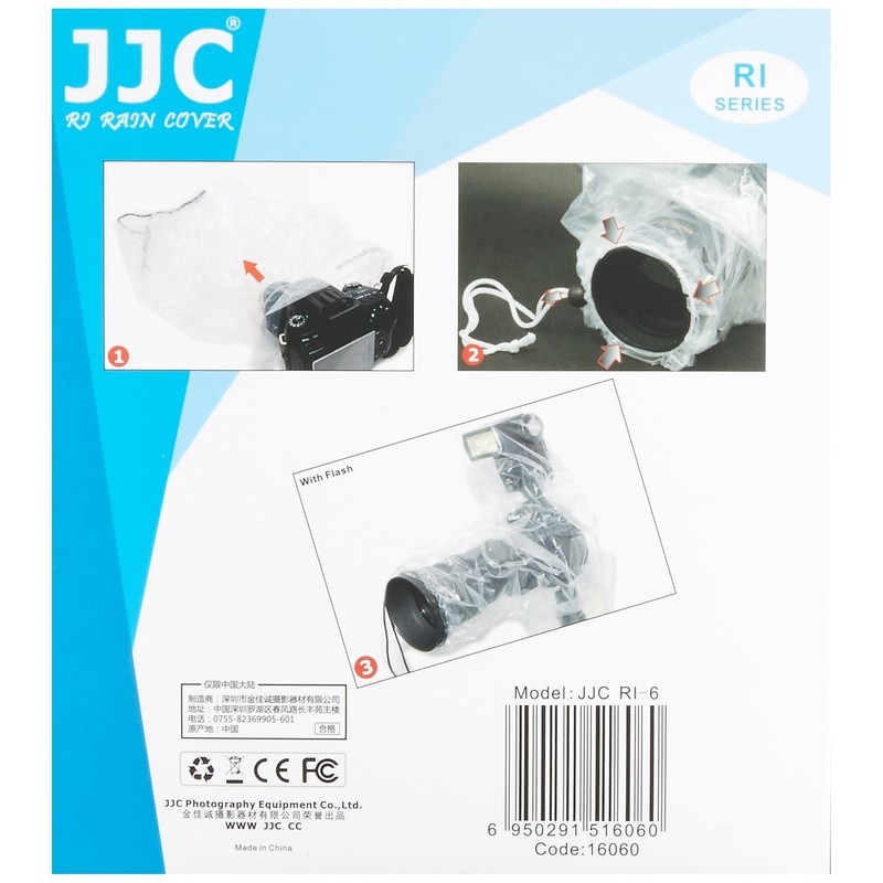 JJC Rain Protection Cover for Camera and Lens (Pack of