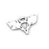 PTDecals 2 Pcs Silver Metal US Flag F1 Racing V8