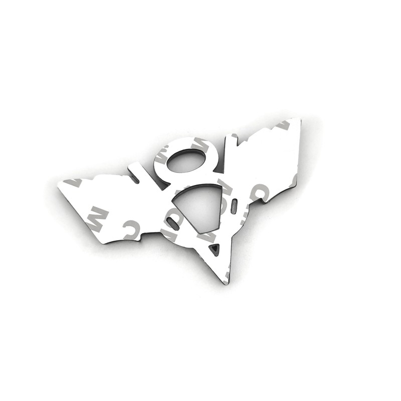 PTDecals 2 Pcs Silver Metal US Flag F1 Racing V8