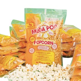Mega PopA Corn, Oil and Salt Kit for Popcorn Makers with a 8 oz. Kettle (Case of 24)