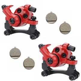 YLQYYH A Pair Red 51MM Brake Caliper Electric Scooter Mechanical Disc Brake Right Side for 8in 10in m365 Electric Scooter 120-140-160MM Brake disc
