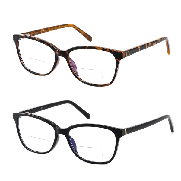 Kafirlo Bifocal Reading Glasses Women Blue Light Computer Readers With