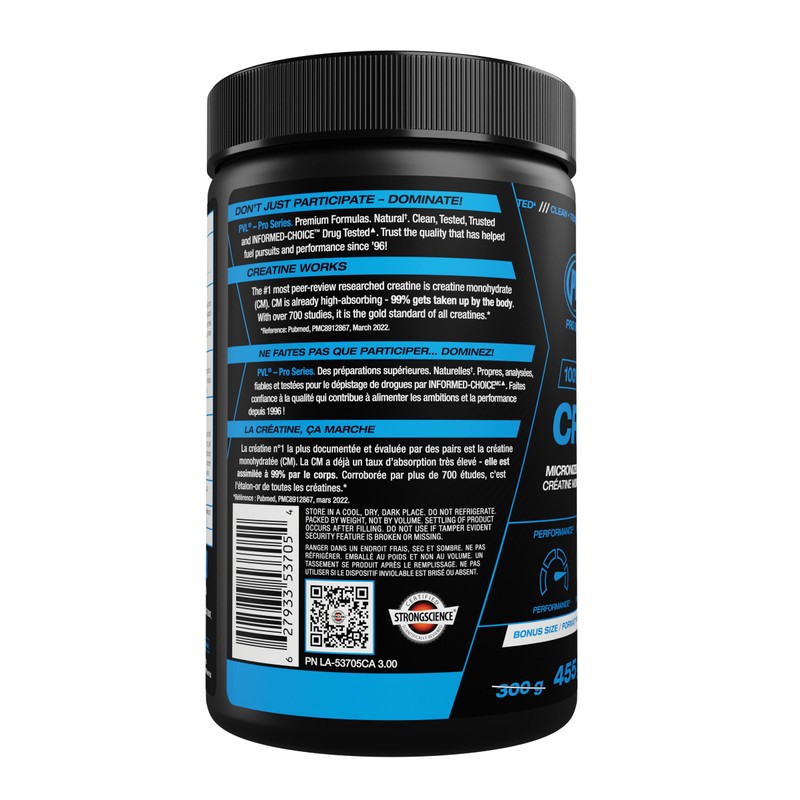 PVL 100% Pure Creatine - Creatine Monohydrate Micronized Powder -