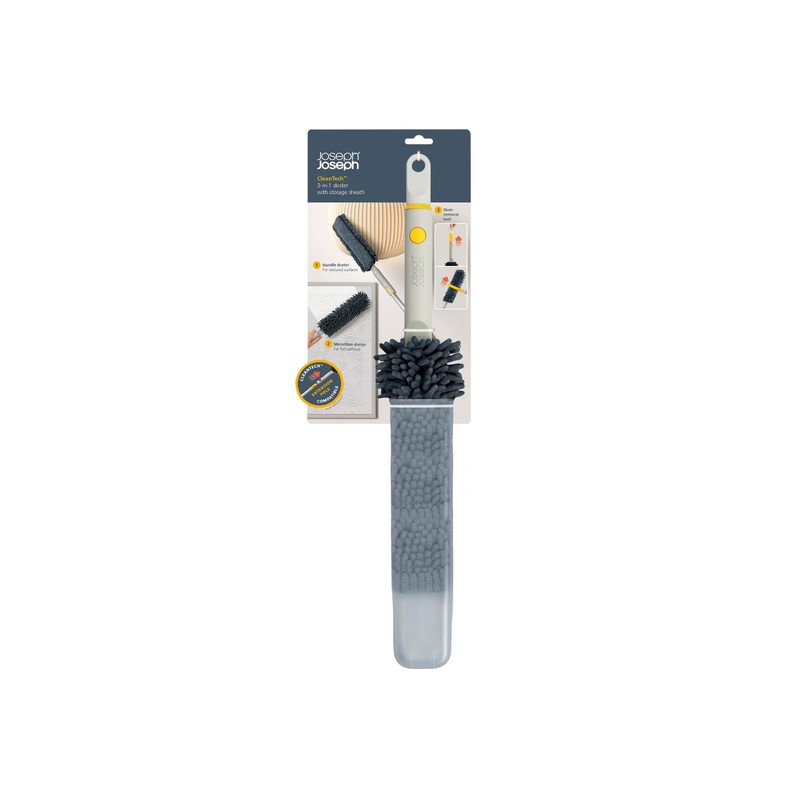 Joseph Joseph CleanTech 3-in-1 Microfiber Machine Washable Dual Sided Duster
