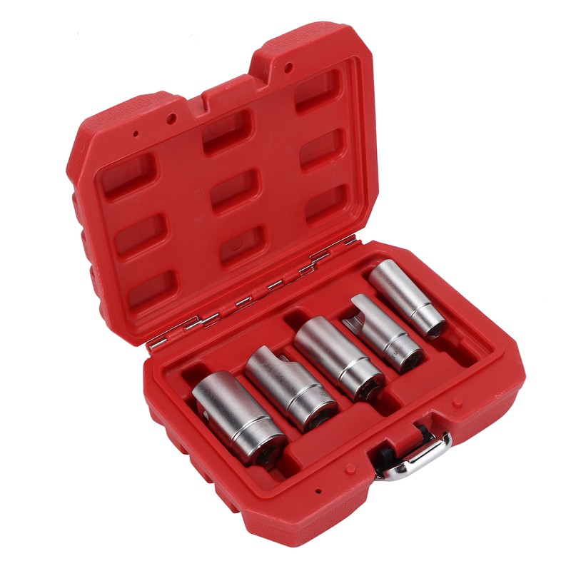 3/8inD Elbow Connector Socket Set Fitting Kit Chrome Alum Car