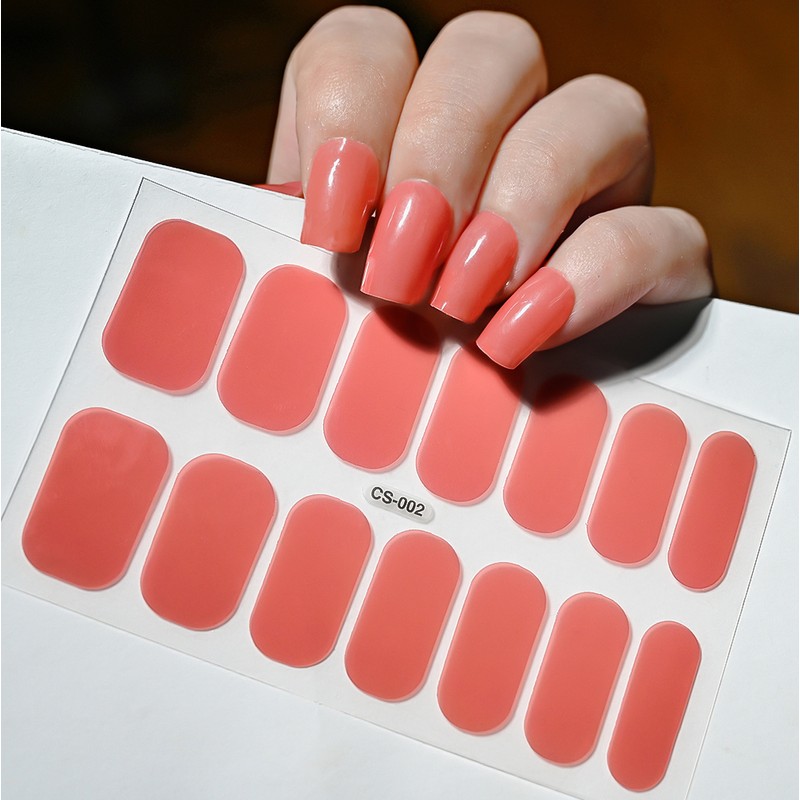 Semi-Cured Gel Nail Strips for DIY Manicure – 14/16 Full-Cover