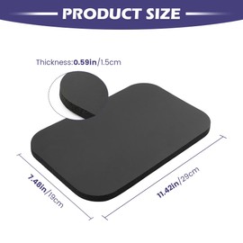 Yoga Knee Pad Cushion, Kneeling Pad, Rectangle Yoga Knee Pad, Yogas Props and Accessories for Women/Men Cushions Knees and Elbows for Kneeling, Balance,Pilates(COLOR:Black 29x19x1.5CM)