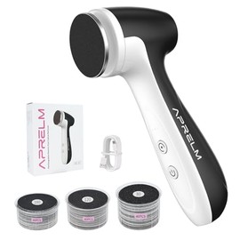 APRELM Rechargeable Electric Foot Callus Remover with 3-Sizes 120Pcs Sandpaper Discs, Professional 1000RPM 3-Speed Control Electric Foot File (E7 Black)