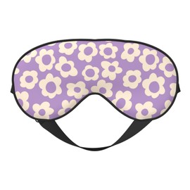 Vintage Groovy Flowers Sleeping Eye Mask Eye Mask for Sleeping Soft Comfort Eye Shade Blackout Eye Cover for Deep Rest Travel Nap Meditation