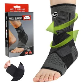 Tobilleras estabilizadoras para hombres y mujeres: funda de compresión de pie ajustable para esguince de tobillo, fascitis plantar, tendinitis de Aquiles y dolor de talón | Envolturas para los pies para la recuperación de lesiones e hinchazón (X-Large)