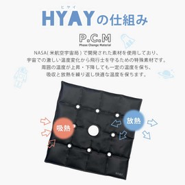 HYAY 74211202 Cool Seat Square, Freezing, COLD (28°C), Cool Seat SQUARE Cool Pad, Cold Feel, Cooling, Heatstroke Prevention