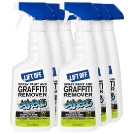Motsenbocker's Lift Off 41101-6PK Spray Paint and Graffiti Remover – Removes Spray Paint, Acrylic, and Enamel – Safe for Wood, Metal, Concrete, Plastic – Water-Based Formula – 22 Fl Oz (Pack of 6)