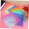Gadpiparty 100pcs Iridescent Square Folding Paper Craft Paper Colors for
