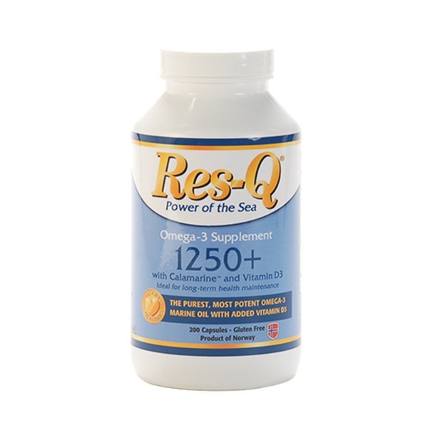 Res-Q 1250+ Omega-3 & Vitamin D3 Fish Oil Capsules