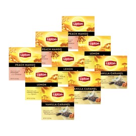 Lipton Peach Mango, Vanilla Caramel, & Lemon Black Tea 20 CT (3ea) (Variety Pack)