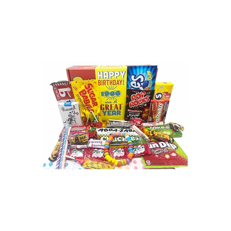 1966 Nostalgic Candy Childhood Mix Gift Box for 60th Birthday