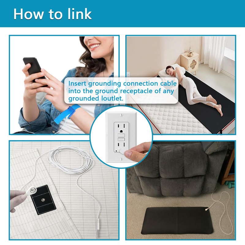 Minidodoca 2 Packaged Grounding Wires and 4 Grounding Wrists, as
